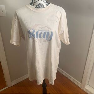 Taylor Swift Stay Taylor's Version 1989 Authentic Tee T Shirt Medium Cream